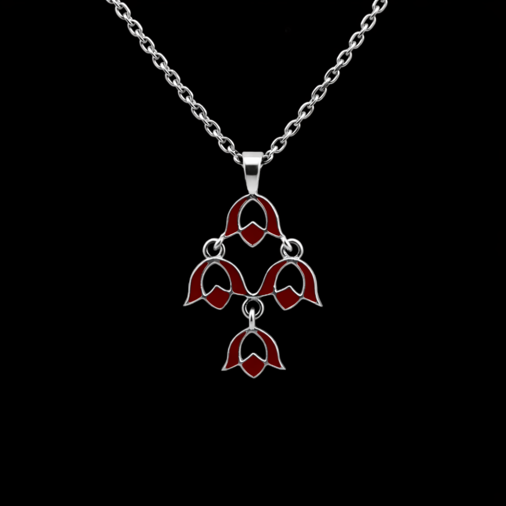 Scarlet Lotus Cascade Pendant