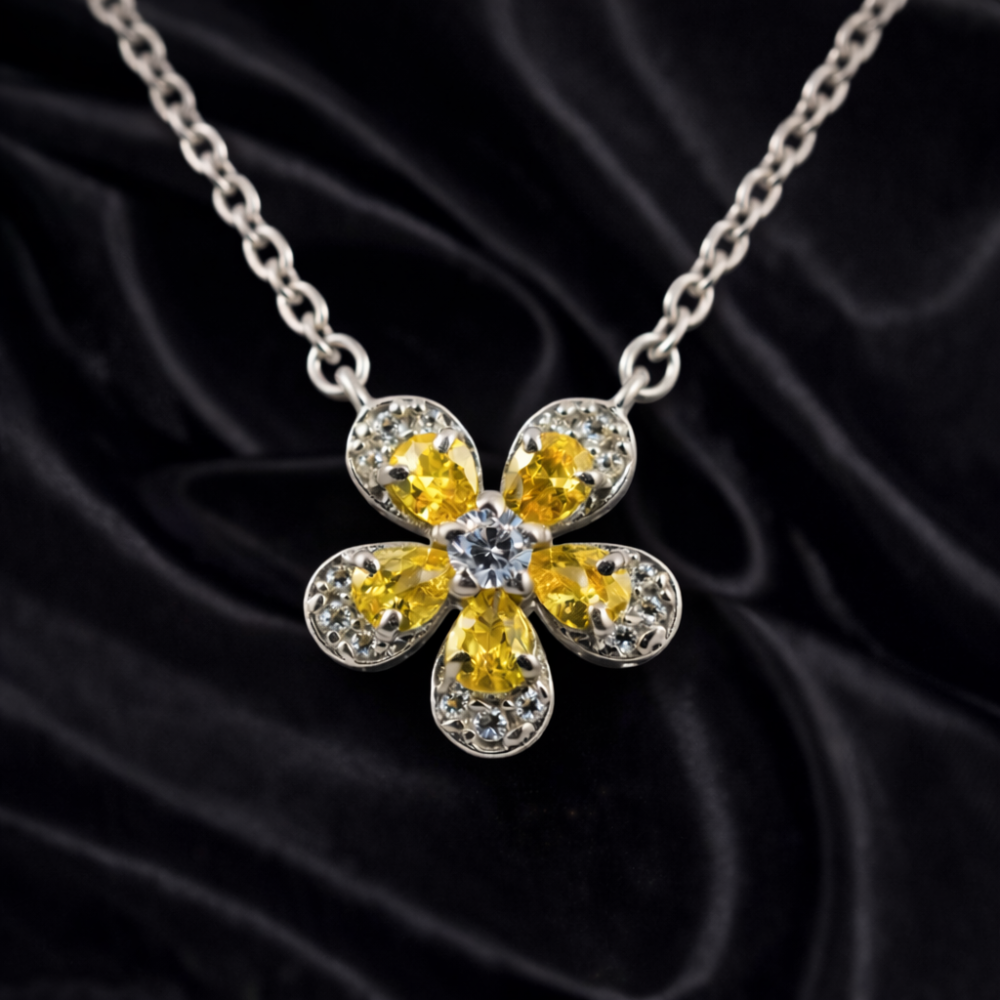 Golden Petal Bloom Pendant