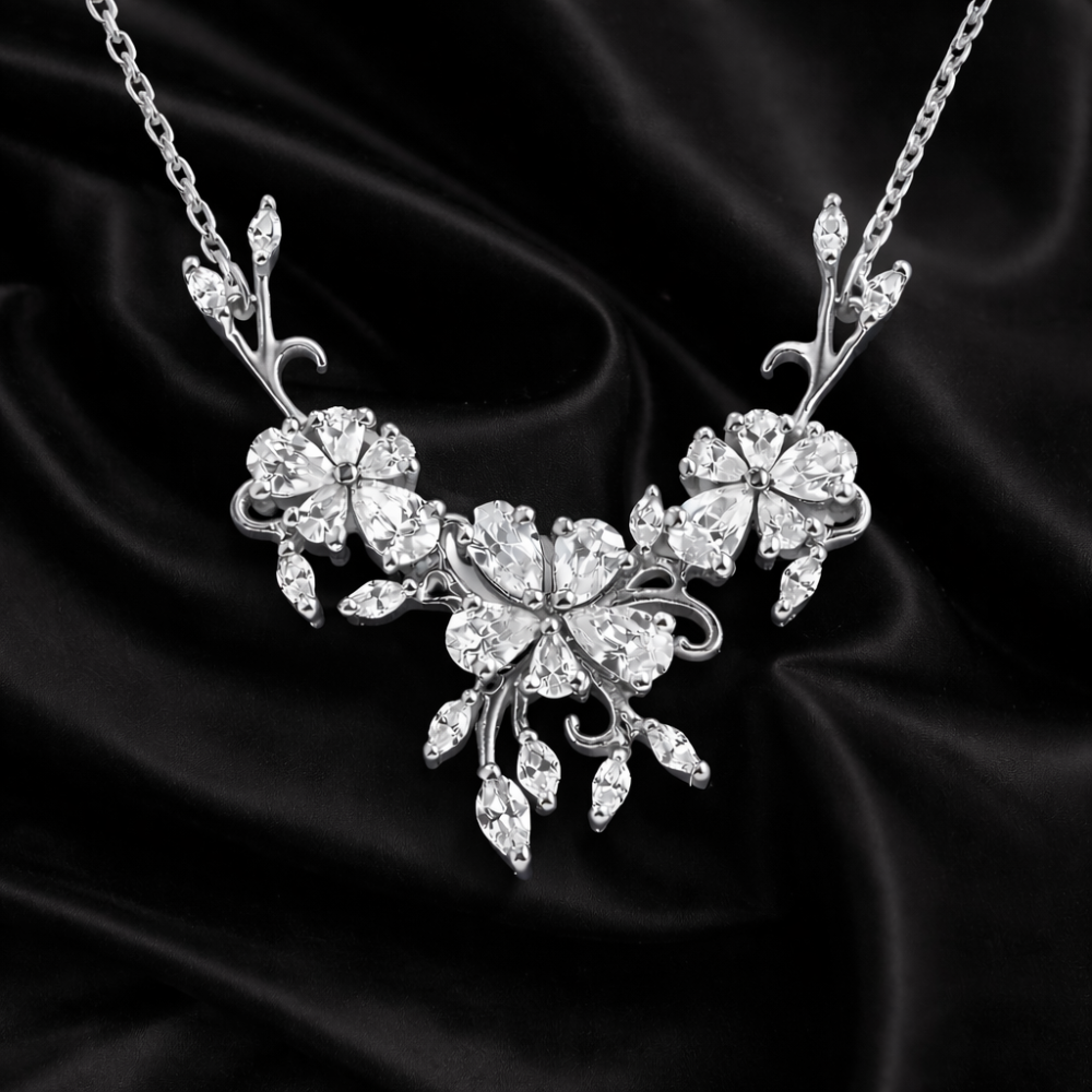 Elysia Crystal Blossom Necklace