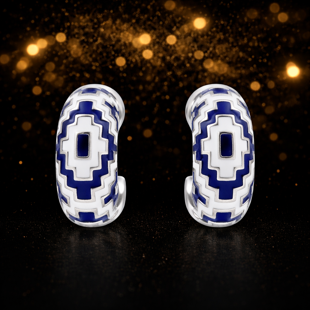 Azura Enamel Hoop Earrings S (2)