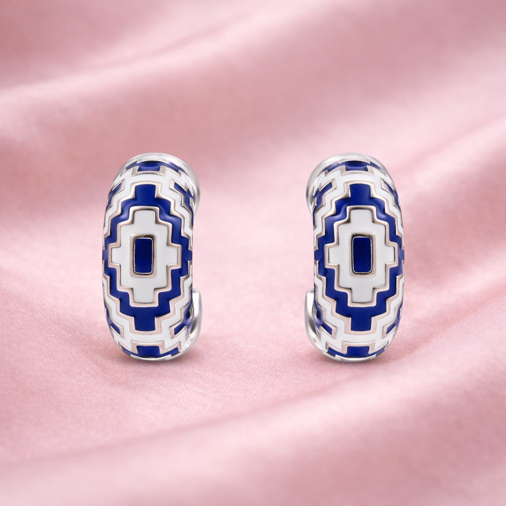 Azura Enamel Hoop Earrings S (3)
