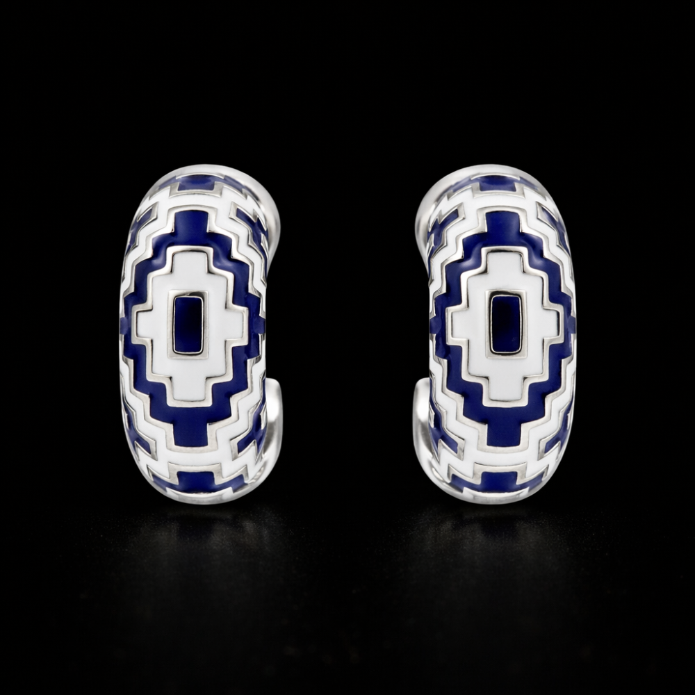 Azura Enamel Hoop Earrings