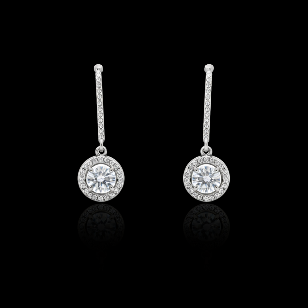 Celeste Circle Drop Earrings