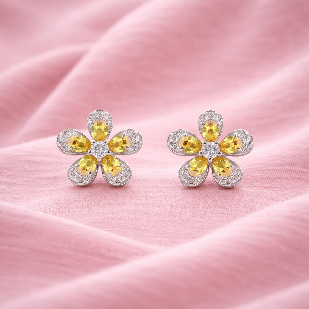Celeste Floral Emerald Studs S (4)