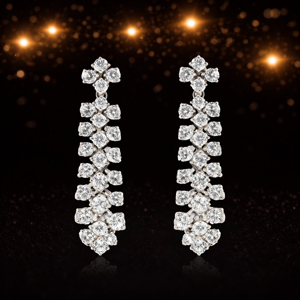 Crystal Blossom Drop Earrings S (2)
