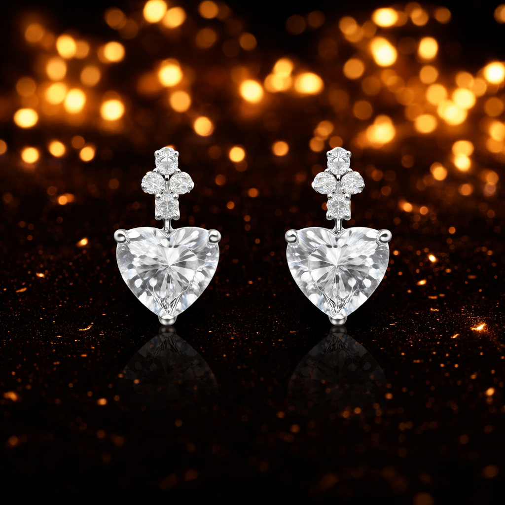 Crystal Heart Drop Earrings S (1)