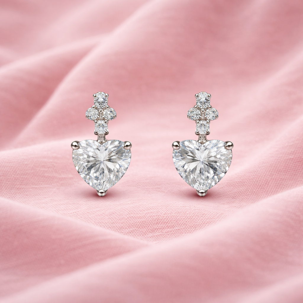 Crystal Heart Drop Earrings S (2)