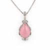 Elegant pendant with rose quartz S (1)