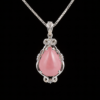 Elegant pendant with rose quartz S (4)