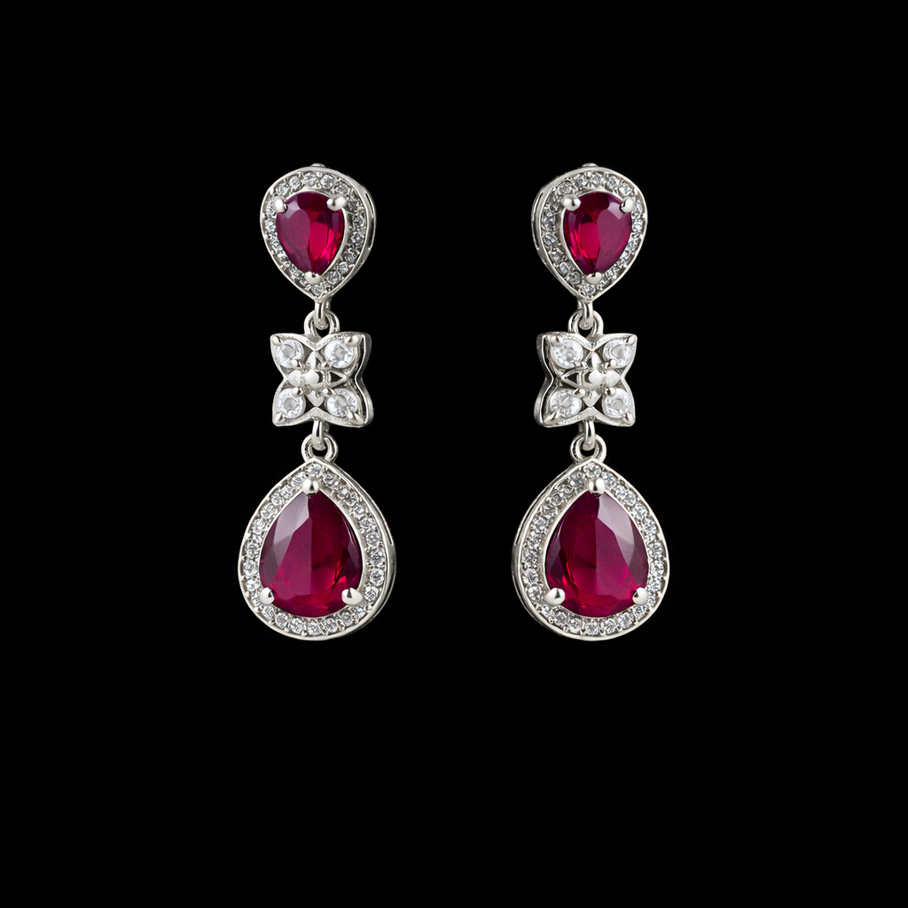 Elegant ruby drop earrings S (3)