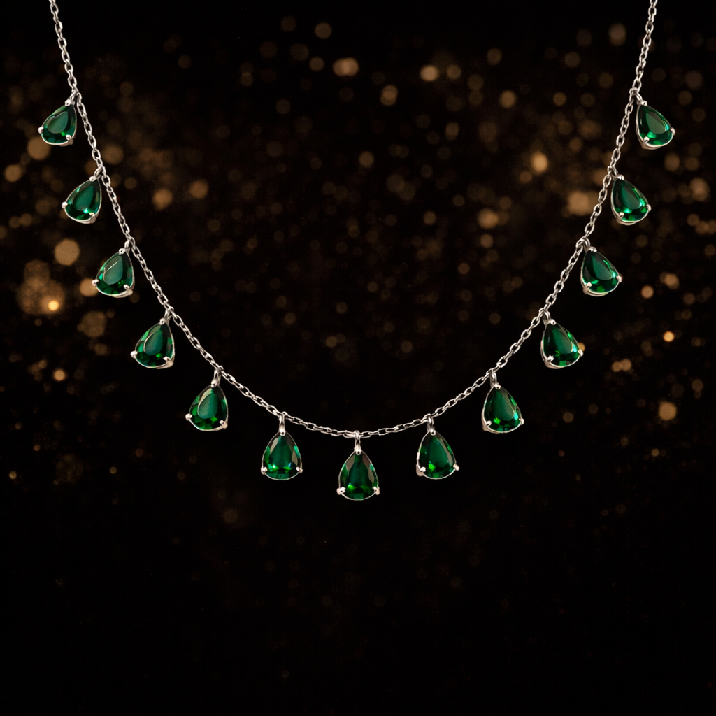 Emerald Cascade Teardrop Pendant S (1)