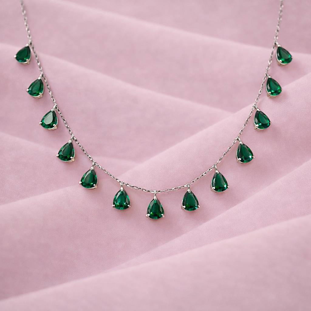Emerald Cascade Teardrop Pendant S (2)