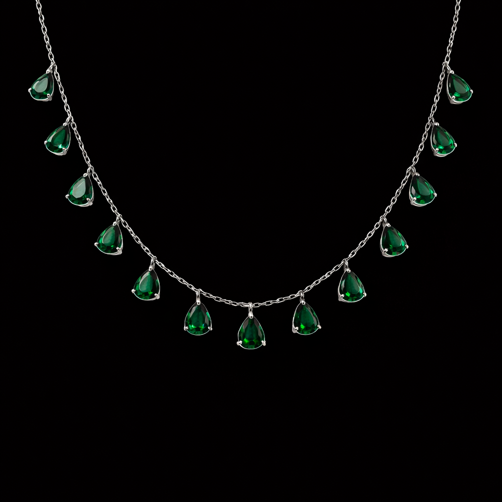 Emerald Cascade Teardrop Pendant S (3)