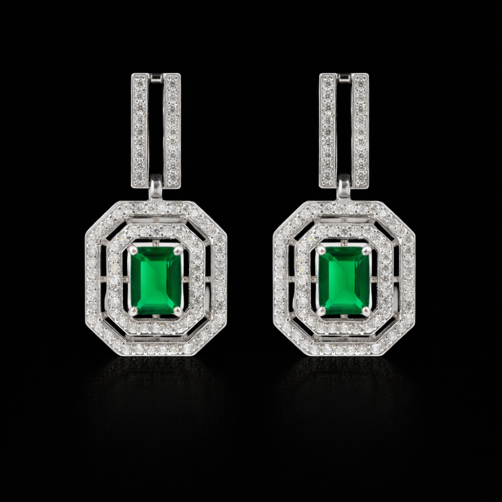 Emerald Empress Drop Earrings