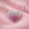 Heart-shaped gemstone pendant S (2)