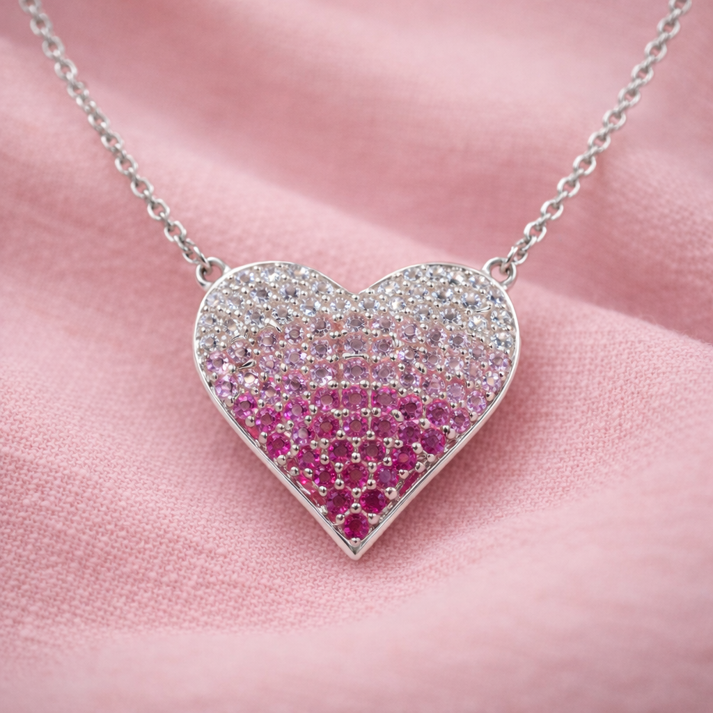 Heart-shaped gemstone pendant S (2)