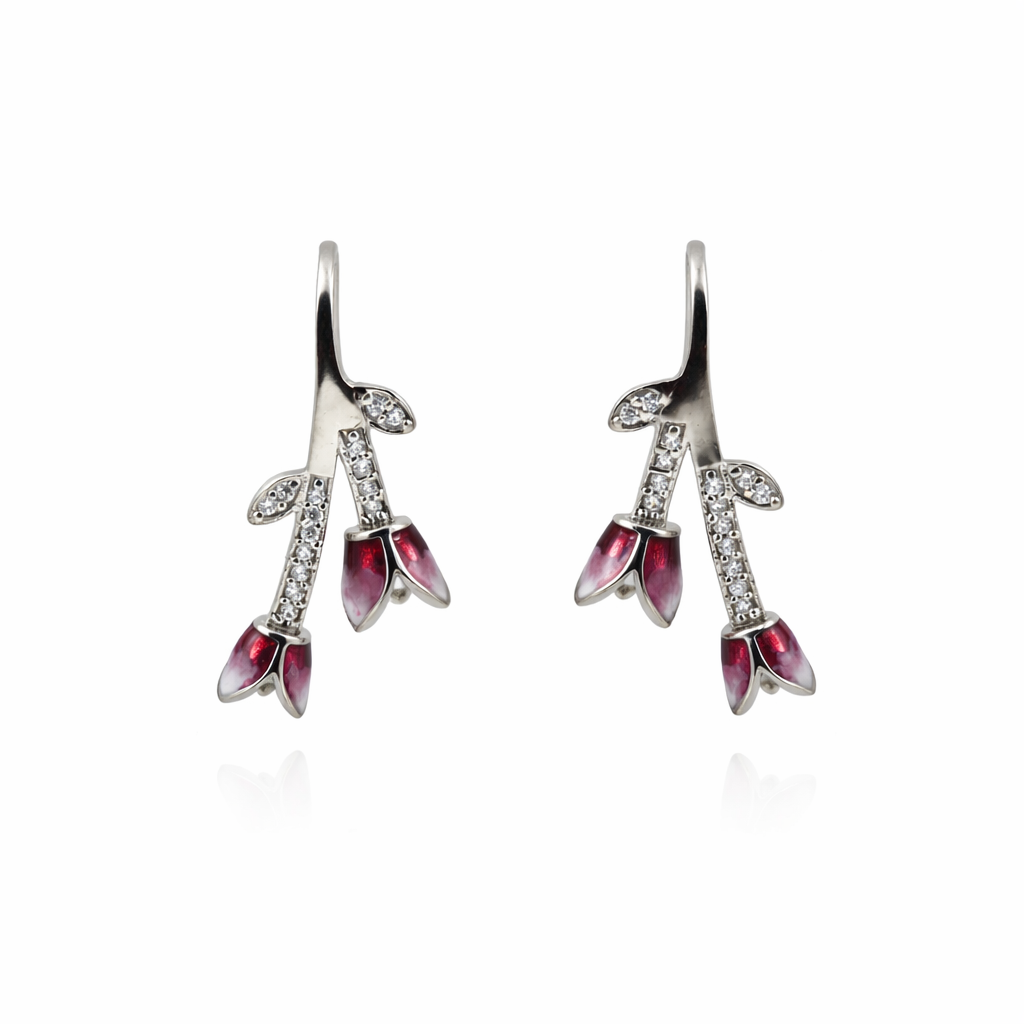 Ruby Bloom Drop Earrings S (4)