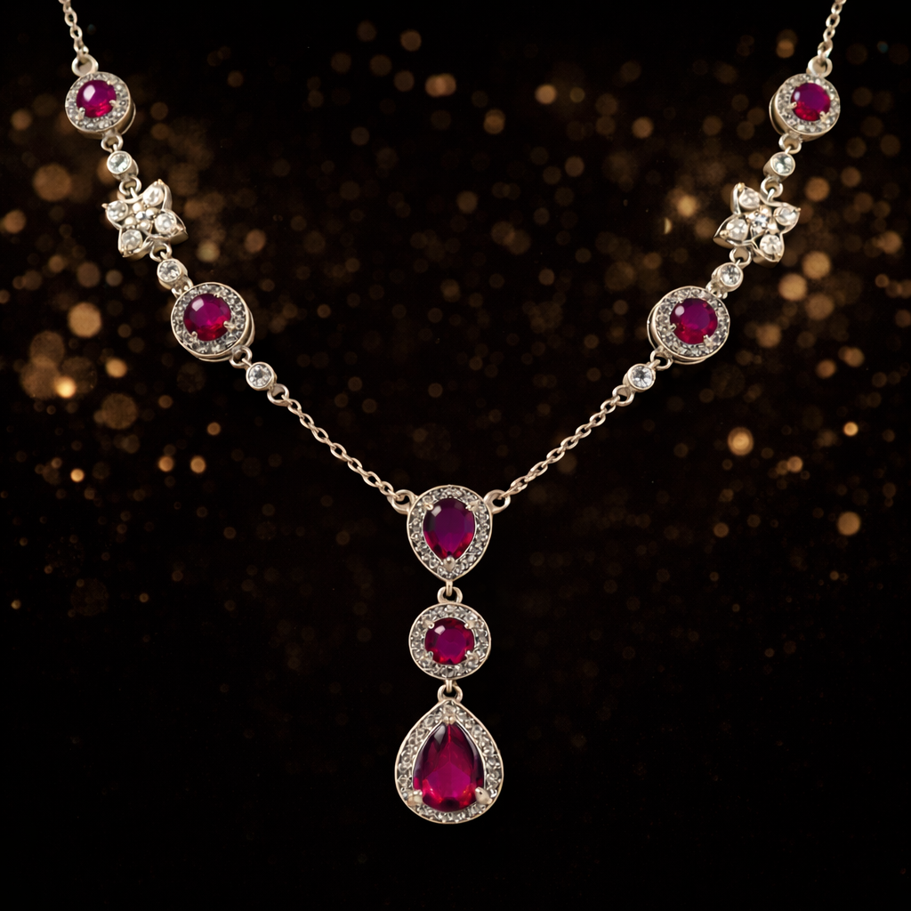 Ruby Cascade Teardrop Pendant S (2)