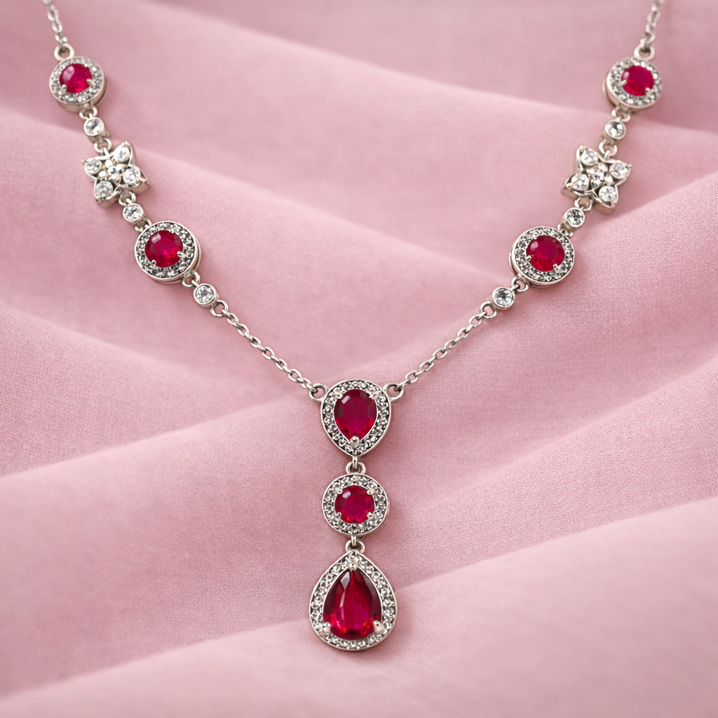 Ruby Cascade Teardrop Pendant S (3)