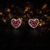 Ruby Heart Stud Earrings S (2)