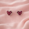 Ruby Heart Stud Earrings S (3)