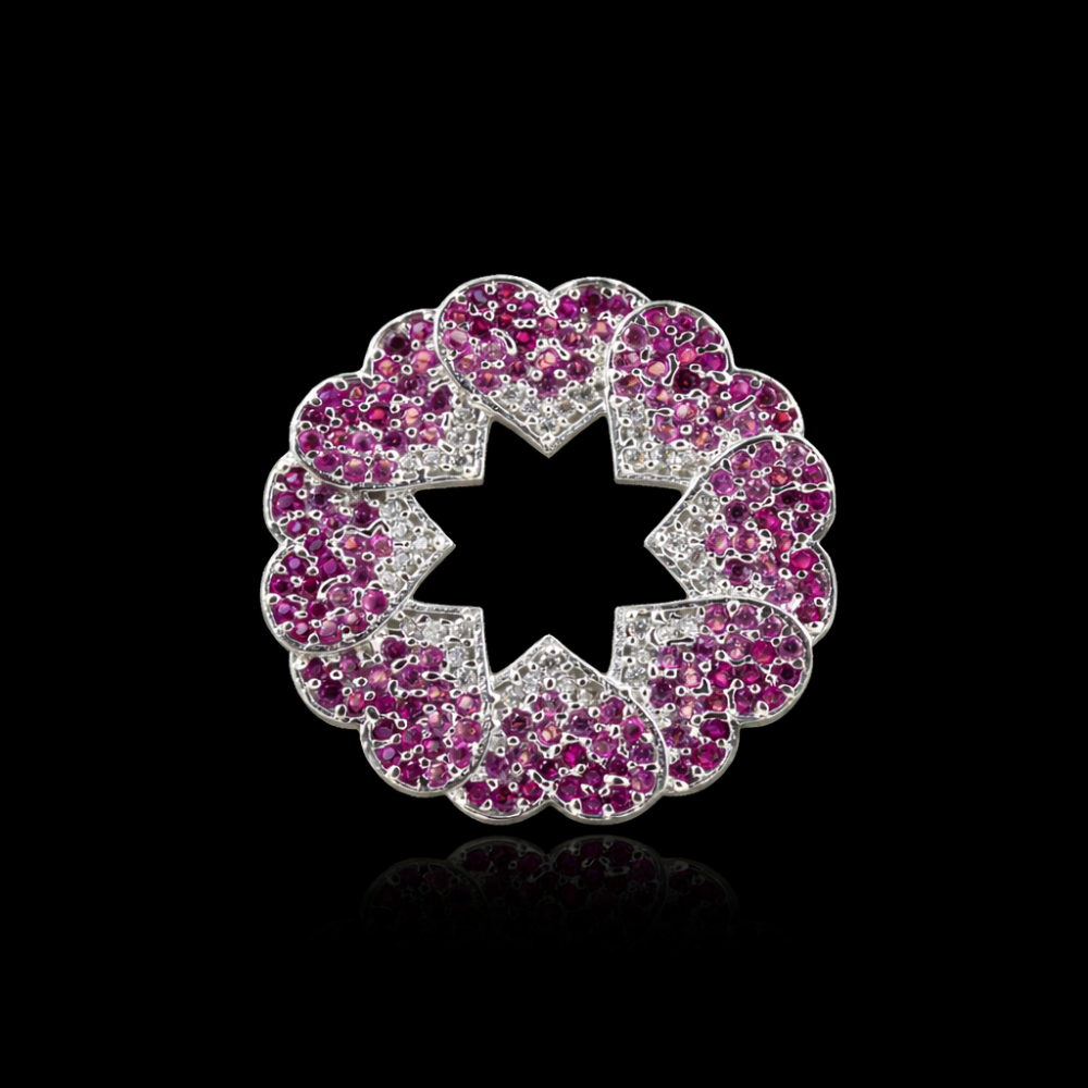 Sapphire floral pendant