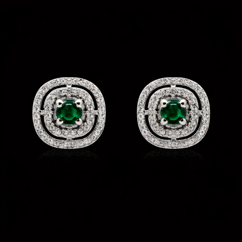Verdant Luxe Stud Earrings