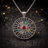 Zodiac pendant with colorful gemstones S (1)